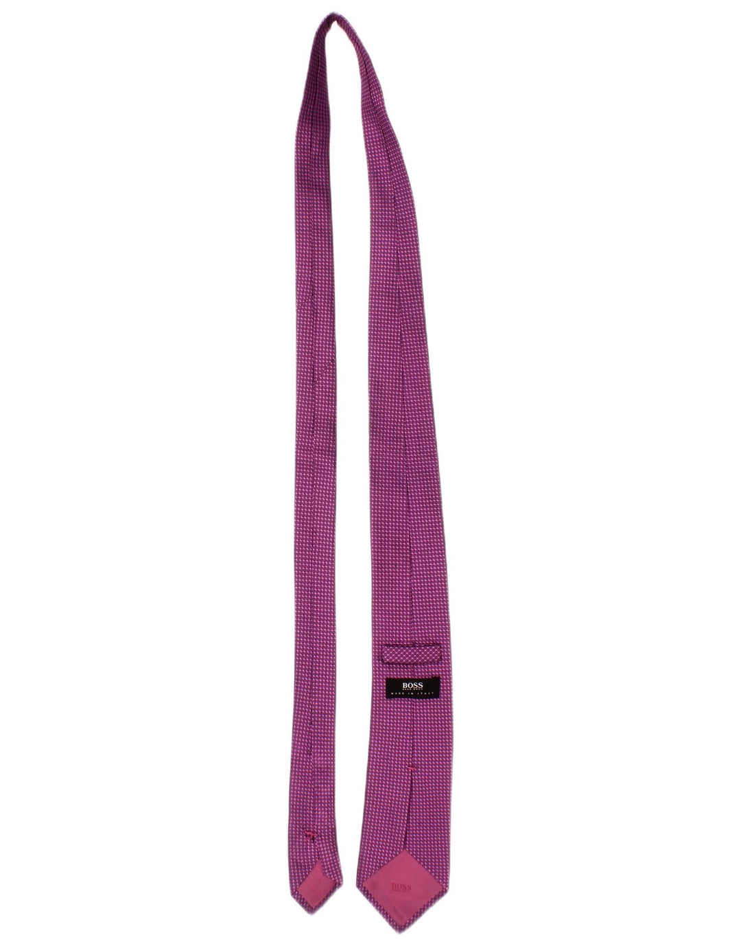 Cravatta da uomo Hugo Boss taglia unica viola maculata classica