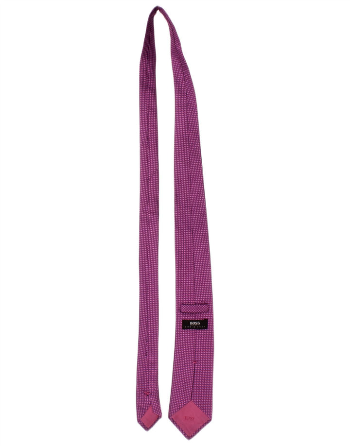 Cravatta da uomo Hugo Boss taglia unica viola maculata classica