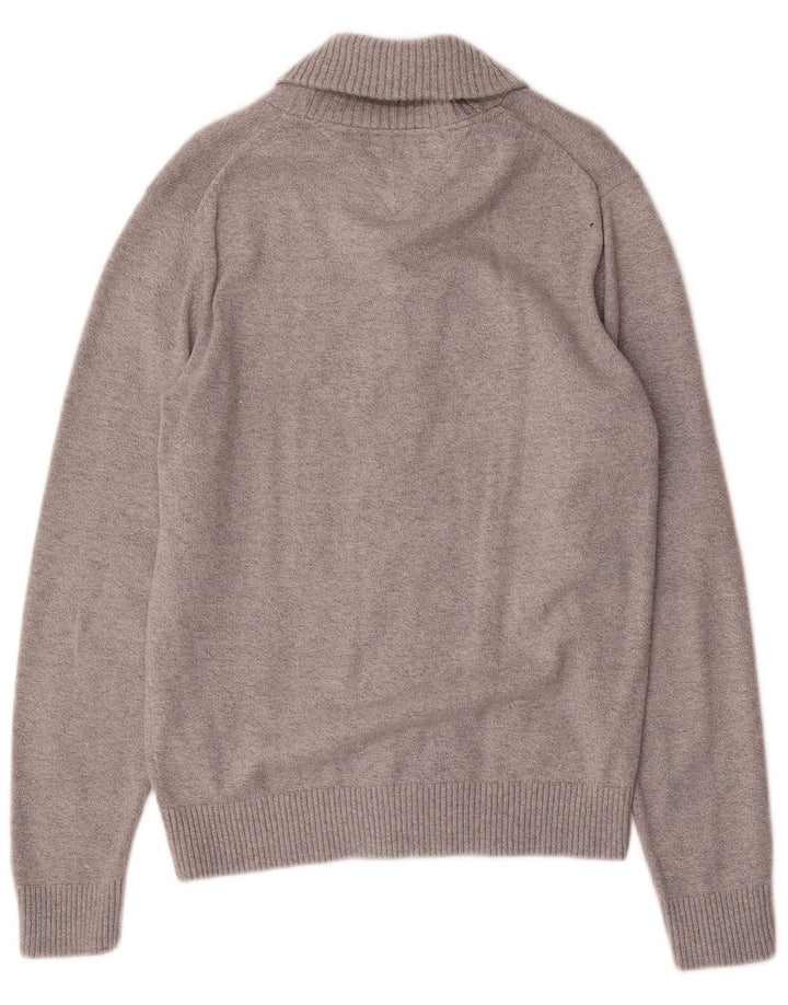 Maglione cardigan da uomo Tommy Hilfiger piccolo in cotone grigio