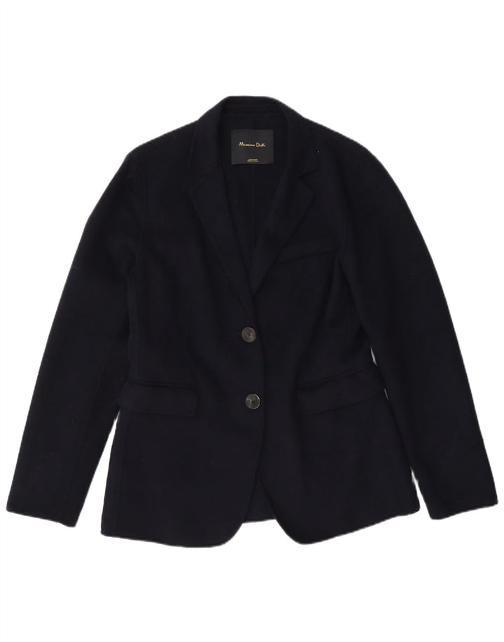 Giacca blazer da donna a 2 bottoni Massimo Dutti EU 38 piccola in lana blu navy