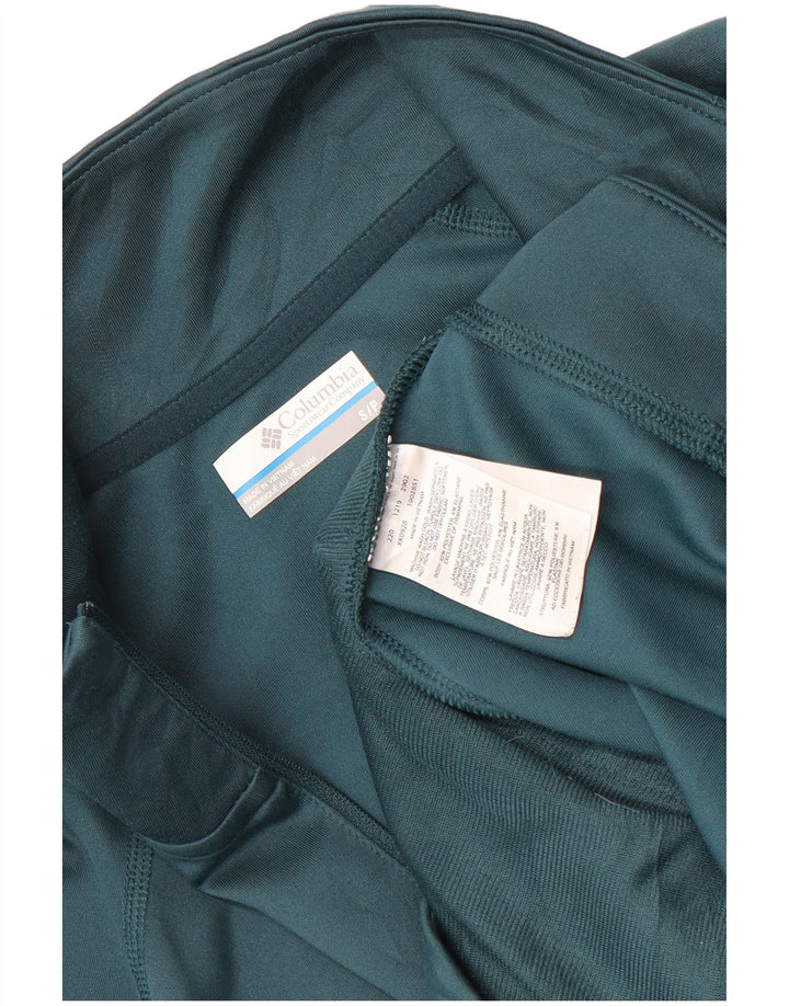 Columbia - Maglia da tuta pullover con zip e collo da uomo, UK 10, piccola, verde, in poliestere