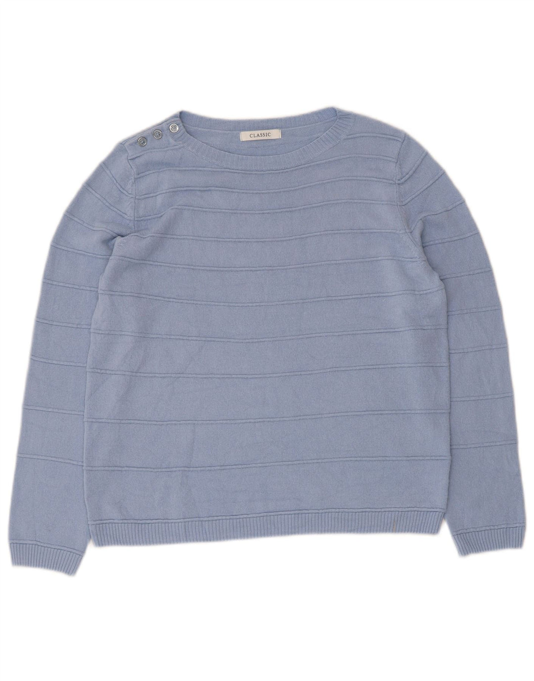 Maglione maglione classico con scollo a barca da donna Marks & Spencer UK 12 Blu medio