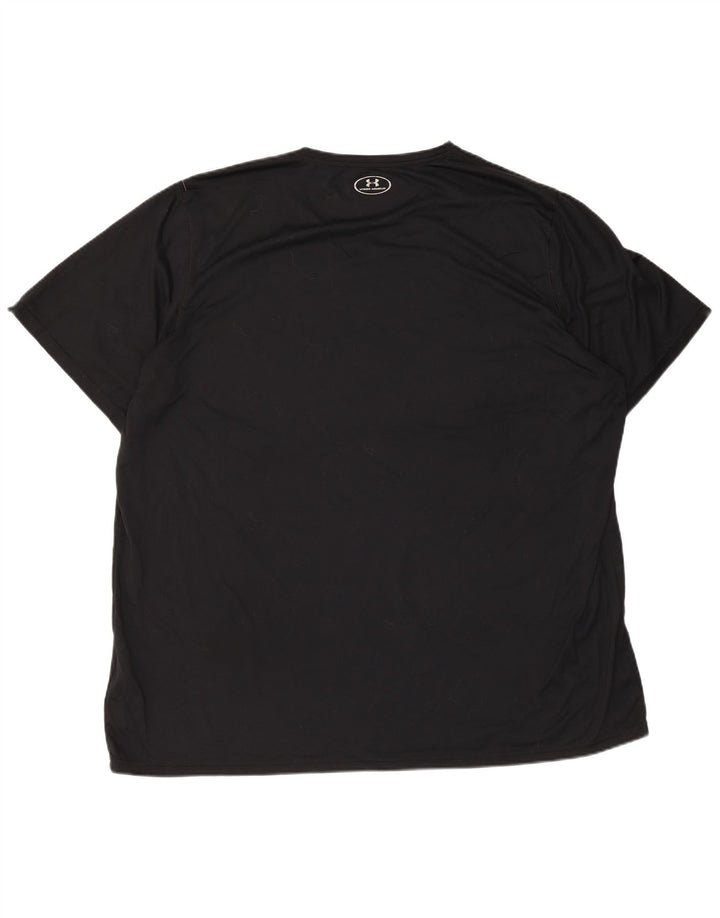 T-shirt grafica da uomo UNDER ARMOUR Heat Gear Top 3XL poliestere nero