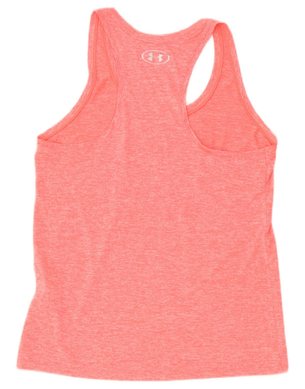 Canottiera grafica da donna Under Armour Heat Gear UK 12 rosa medio chiazzato