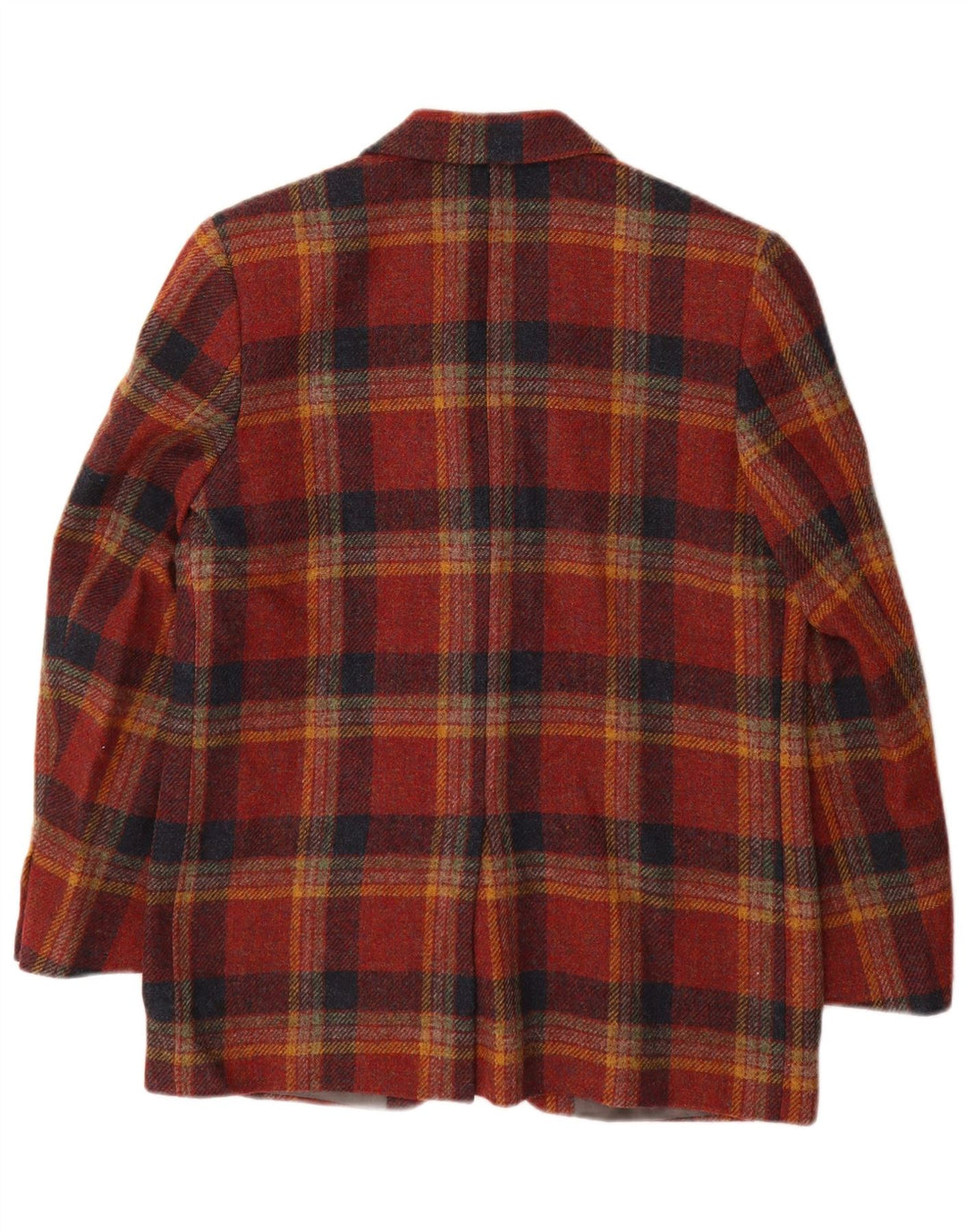 Giacca Blazer a 3 Bottoni da Donna Lanolini IT 42 Lana a quadri Marrone Medio
