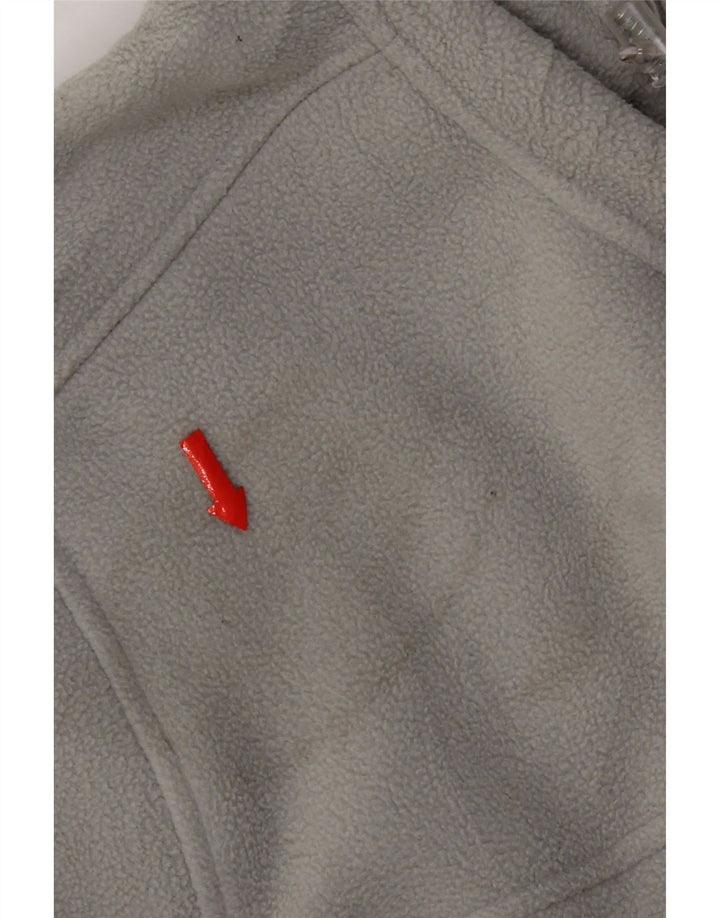 Giacca in pile con cappuccio Reebok da uomo UK 42 XL poliestere grigio