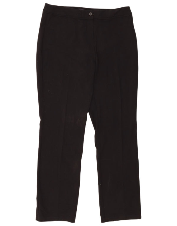 Pantaloni casual dritti da donna Marks & Spencer UK 14 medi W34 L30 neri