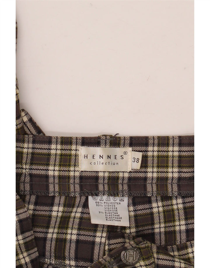 Pantaloni casual slim da donna Hennes EU 38 medi W28 L28 quadri verdi
