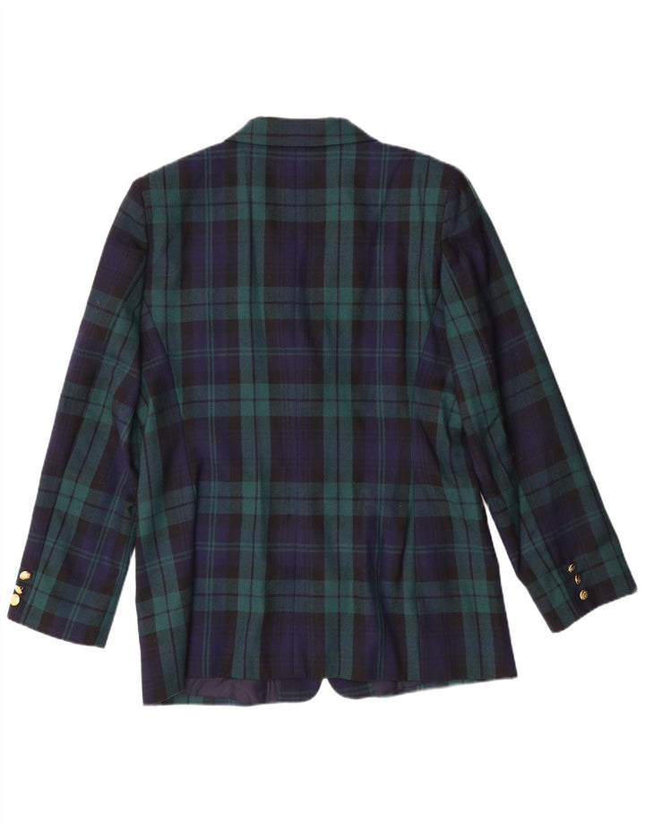 LUISA SPAGNOLI Giacca Blazer da Donna IT 46 Grande Plaid Verde Classico