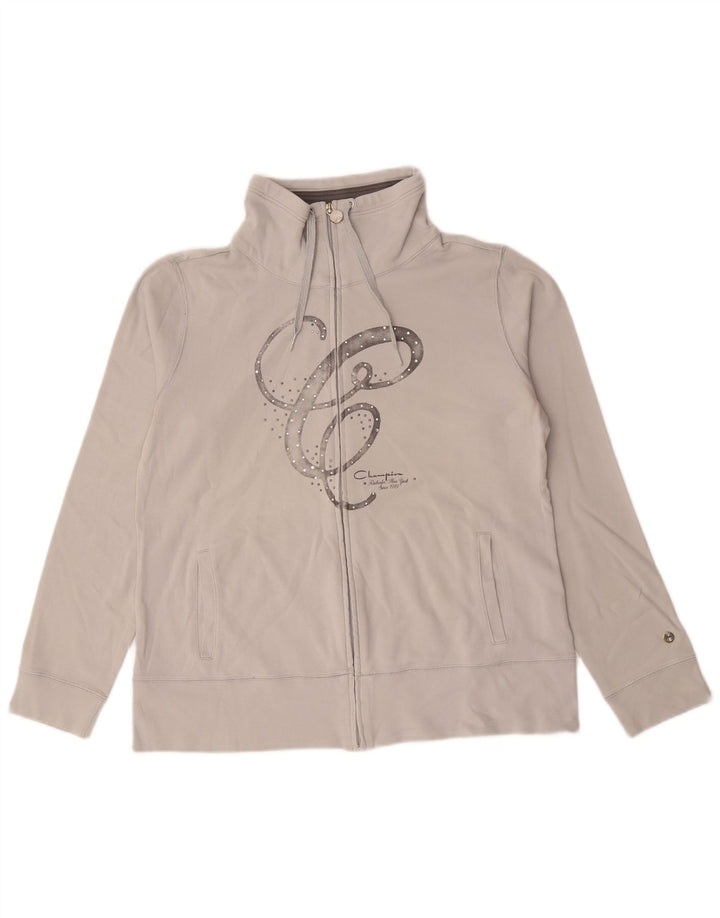 Giacca da tuta grafica da donna Champion UK 16 grande cotone grigio