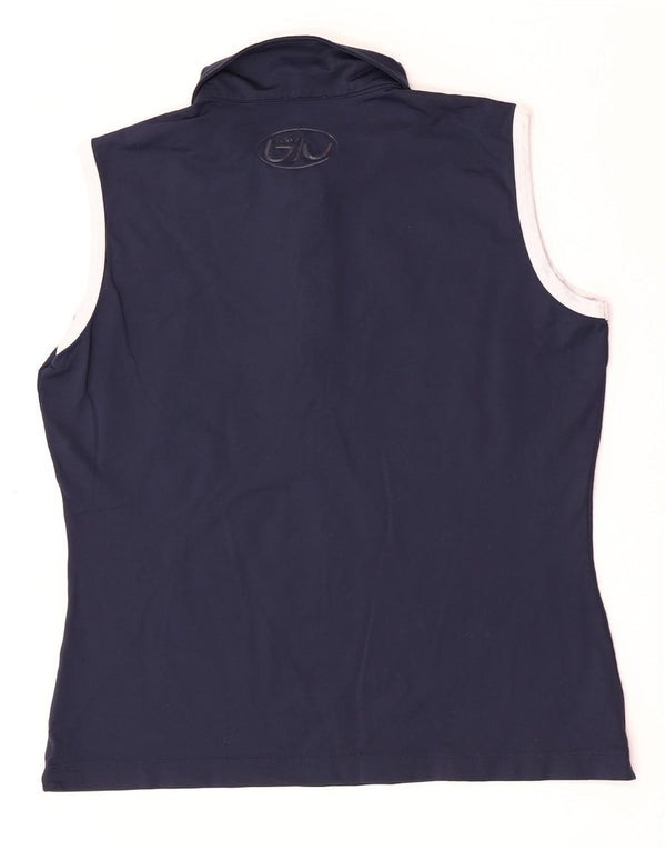 Polo senza maniche da donna Byblos UK 18 XL poliestere blu navy