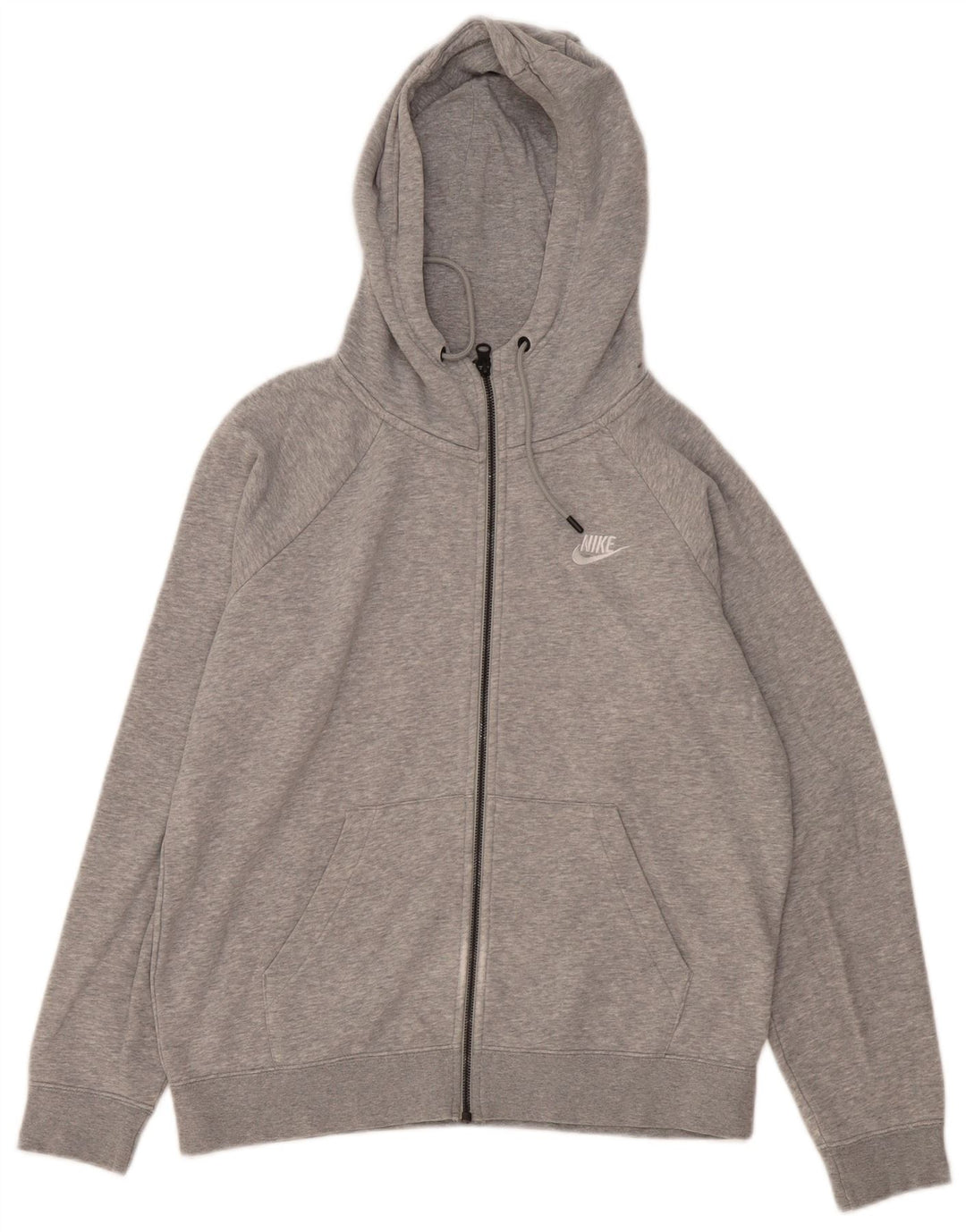 Felpa con cappuccio e zip Nike da uomo grigio medio chiazzato