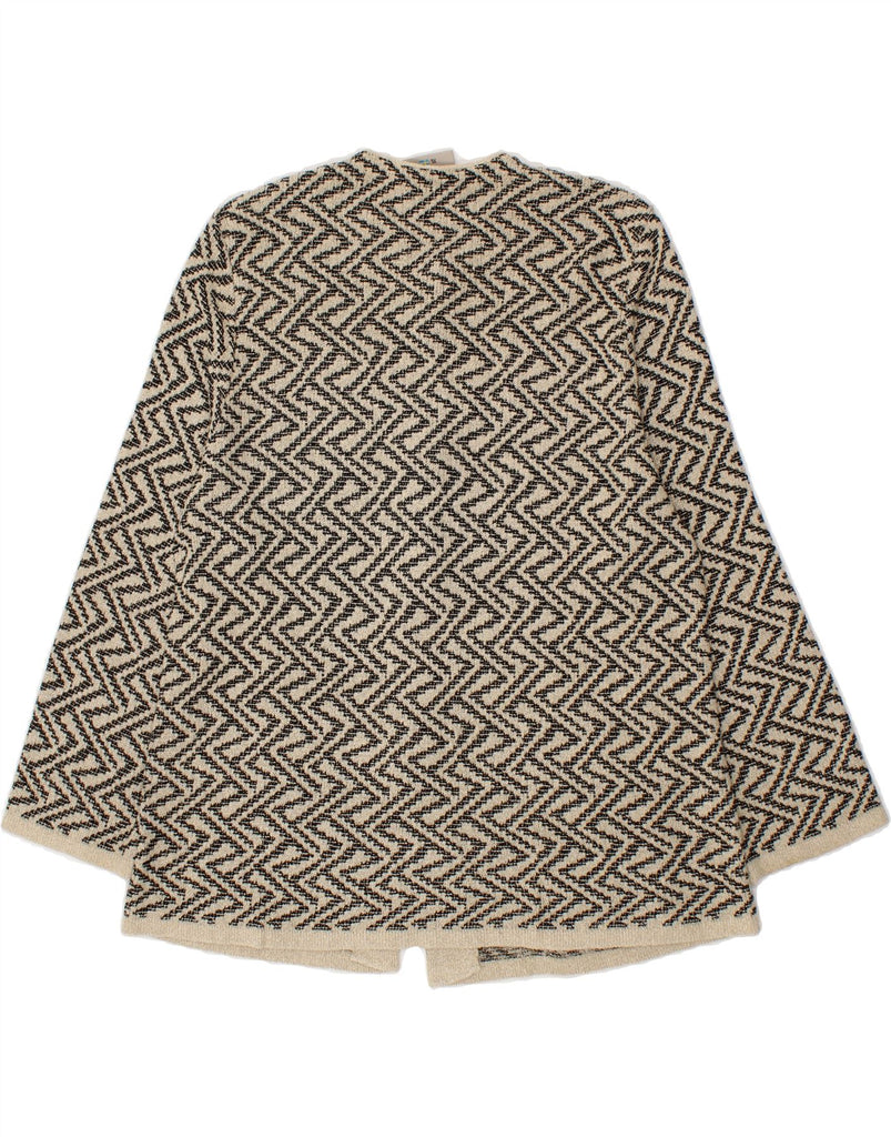 KRISS SWEDEN Womens Cardigan Sweater UK 18 XL Beige Chevron Vintage Kriss Sweden and Second-Hand Kriss Sweden from Messina Hembry 