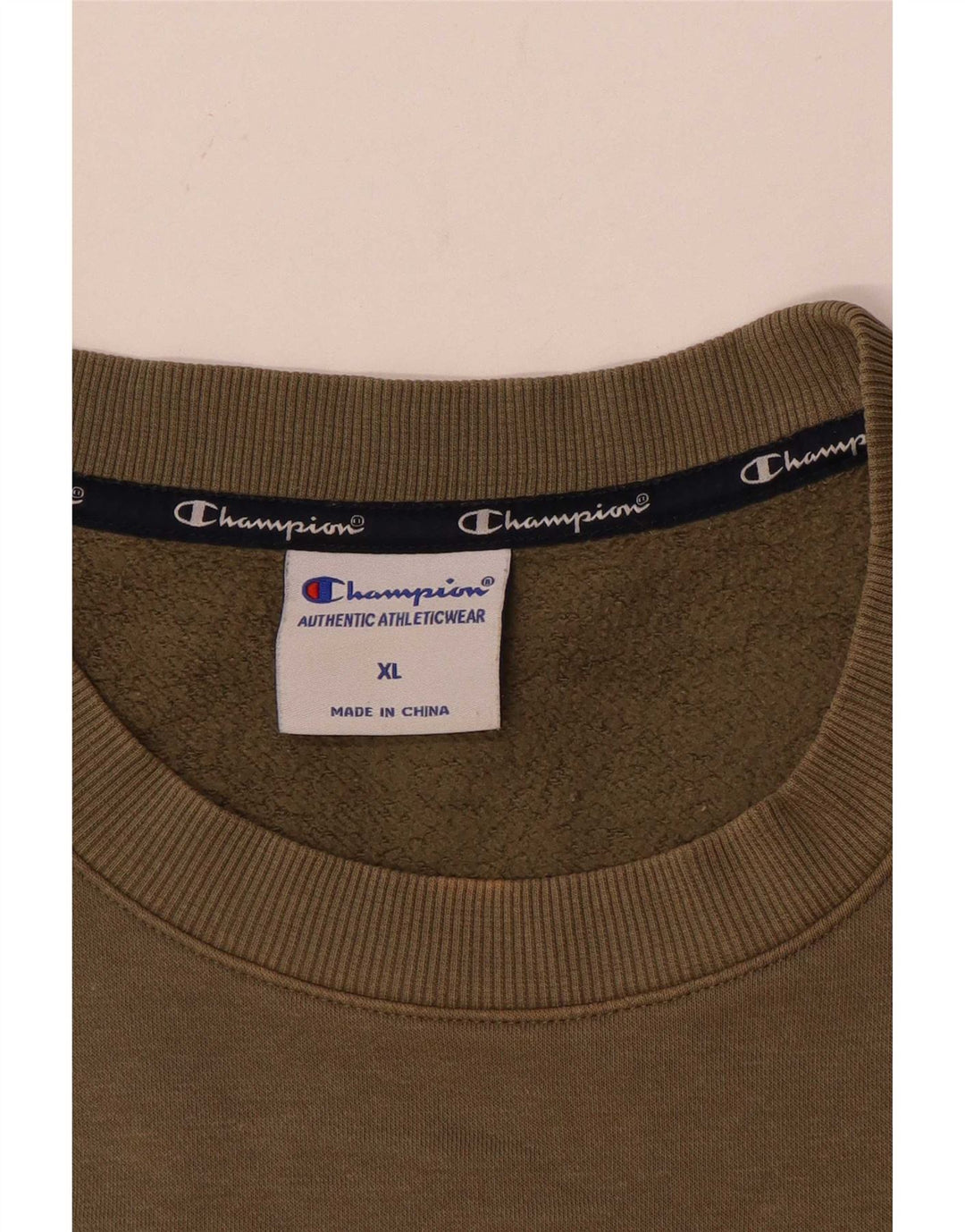 Felpa Champion da uomo con vestibilità regolare grafica, maglione XL, color block marrone