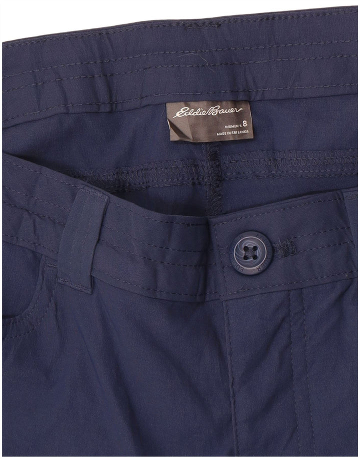 Pantaloni capri dritti da donna EDDIE BAUER US 8 Medium W32 L20 Blu Navy