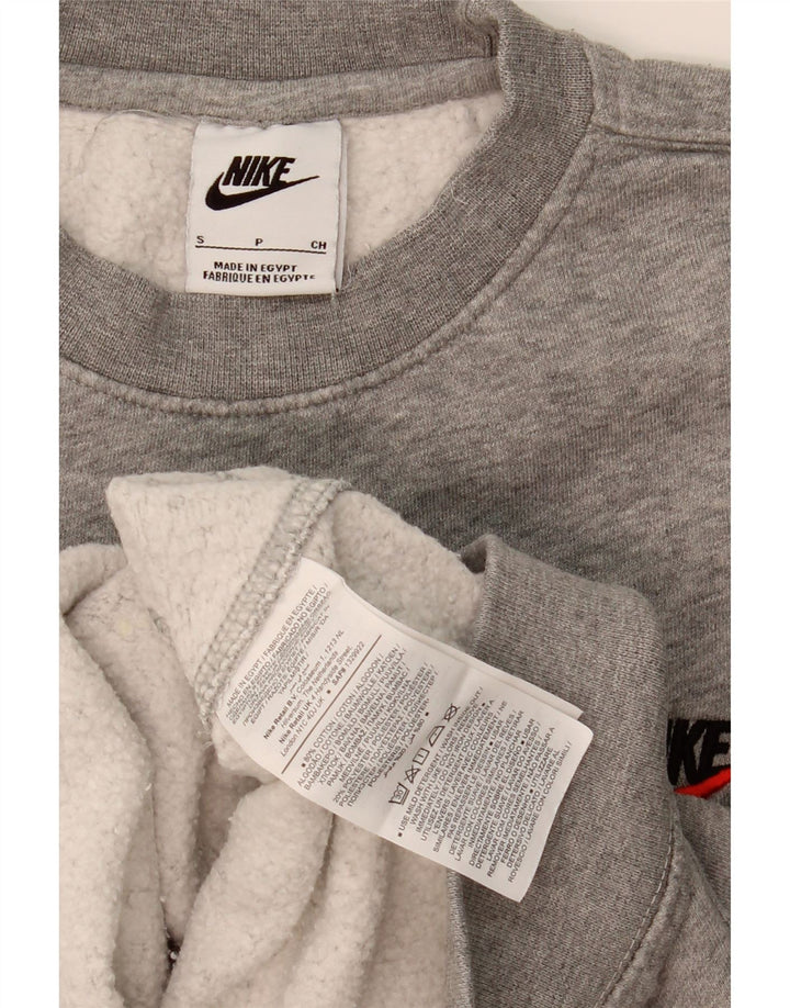 NIKE Mens Sweatshirt Jumper Small Grey Cotton