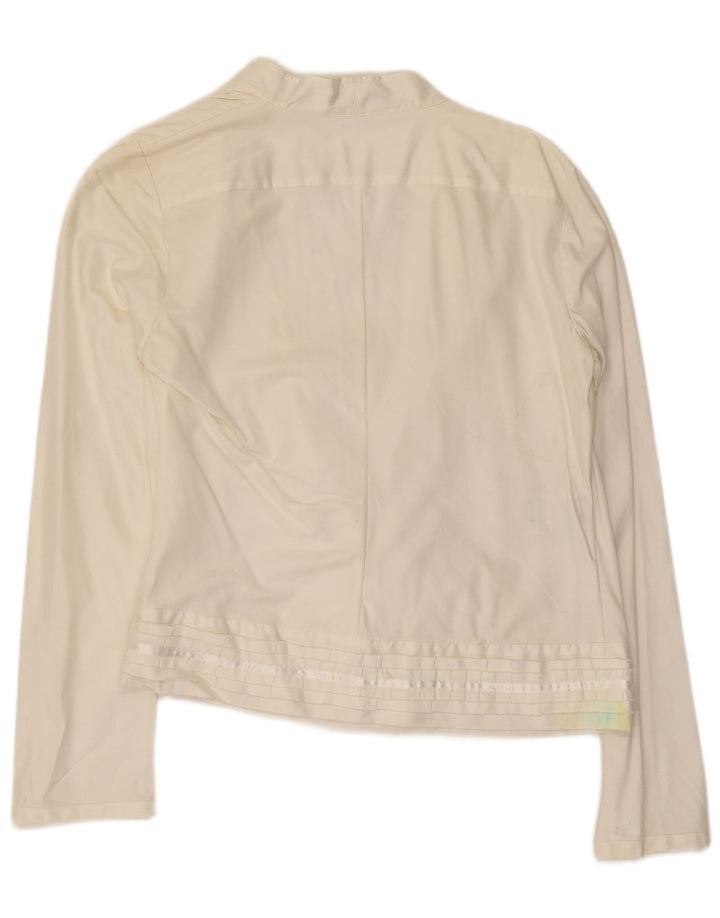 Camicia da donna Hugo Boss UK 10 Piccola Cotone Bianco