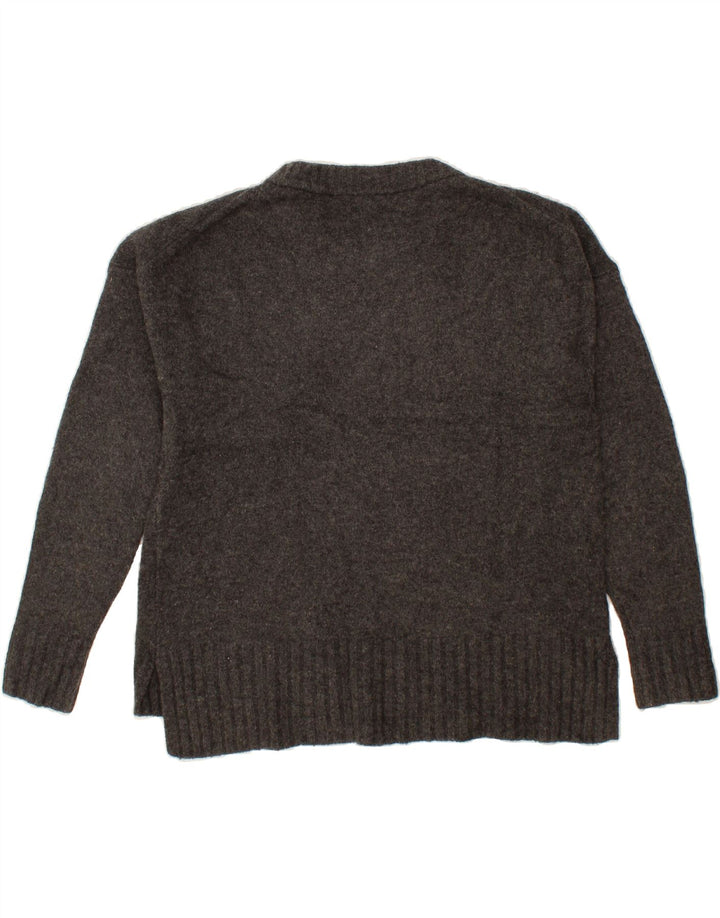J. CREW Womens Oversized Crew Neck Jumper Sweater UK 10 Small Grey Nylon Vintage J. Crew and Second-Hand J. Crew from Messina Hembry 