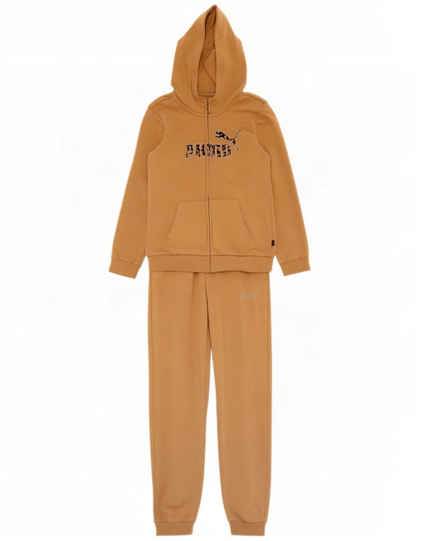 Tuta intera Puma per ragazze con grafica 13-14 anni Beige