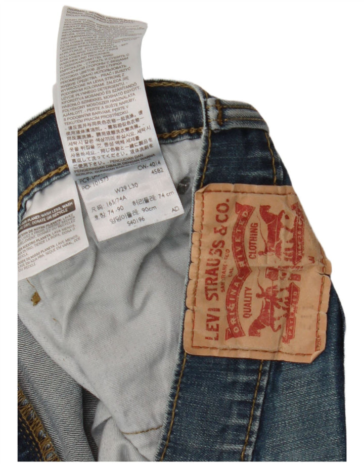 LEVI'S Jeans 511 Slim da Donna W29 L30 Blu Cotone