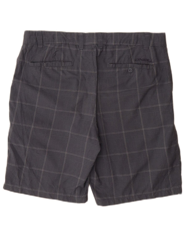 Pantaloncini chino da uomo O'Neill W36 grandi in poliestere a quadri blu navy