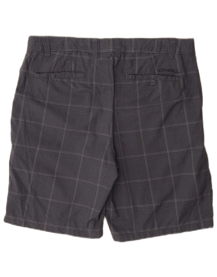 Pantaloncini chino da uomo O'Neill W36 grandi in poliestere a quadri blu navy