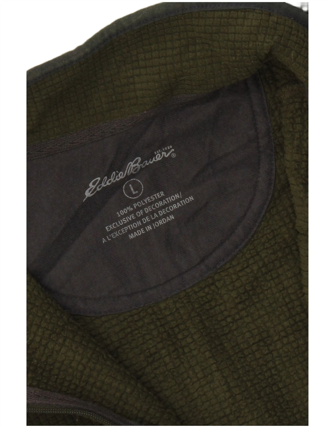 Eddie Bauer Maglione in pile da uomo con zip sul collo, grande poliestere verde