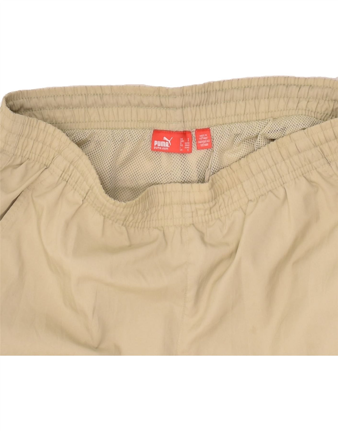 PUMA Mens Bermuda Sport Shorts Small Beige | Vintage Puma | Thrift | Second-Hand Puma | Used Clothing | Messina Hembry 