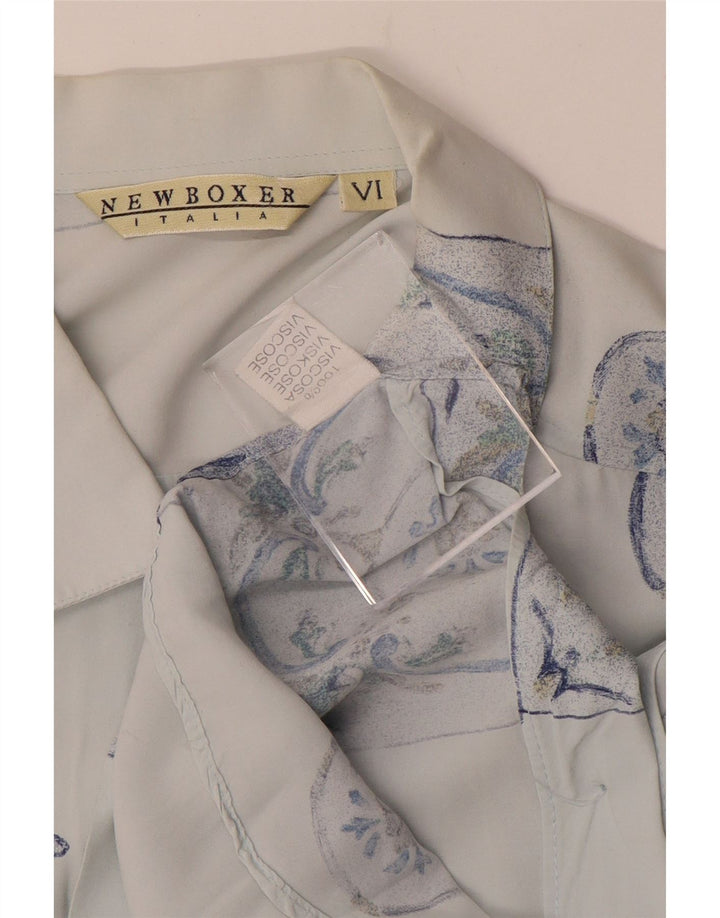 Camicia Uomo VINTAGE XL Viscosa geometrica Blu