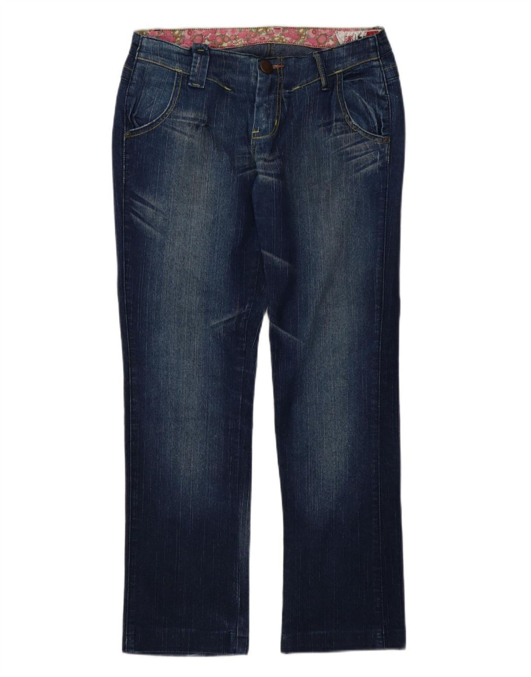 Jeans bootcut grafici da donna Mandorlina W29 L28 cotone blu navy