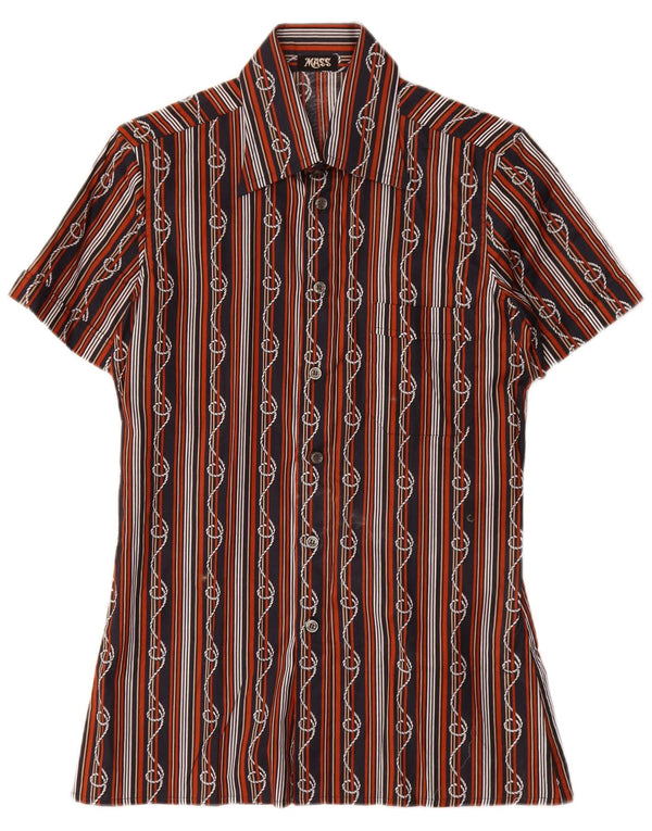 Camicia a maniche corte da uomo Mass taglia 15 1/2 39 a righe nere medie