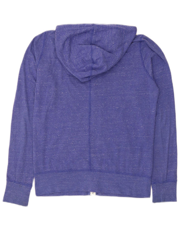 Felpa con cappuccio e zip da donna Nike UK 12 cotone screziato viola medio