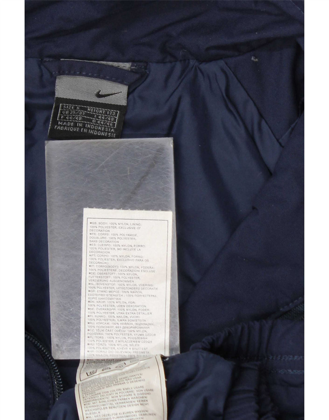 Giubbotto bomber da uomo Nike UK 35/37 piccolo nylon color block blu navy