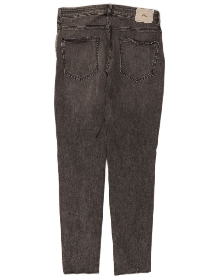 Jeans slim da donna Zara EU 42 Large W32 L28 Grigio