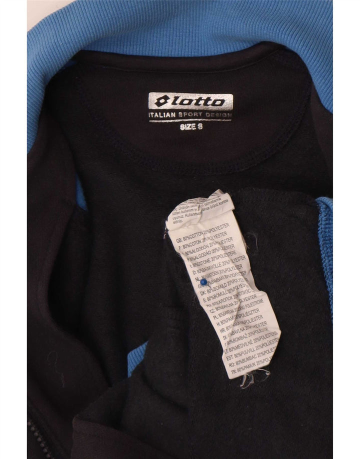 Giacca da allenamento per tuta da allenamento Lotto da uomo, piccola, in cotone color block blu navy