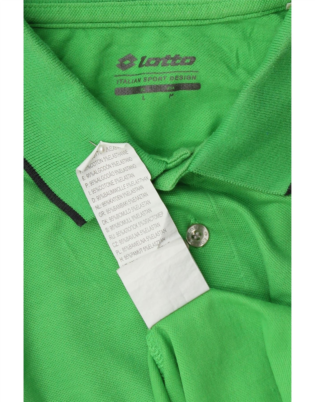Polo da uomo LOTTO Large in cotone verde