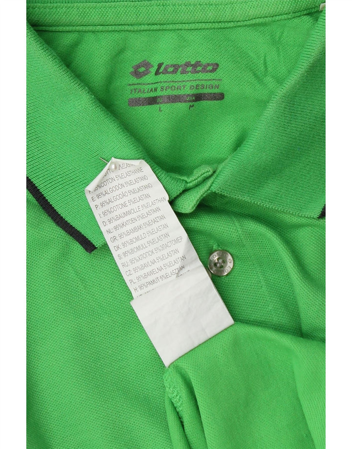 Polo da uomo LOTTO Large in cotone verde
