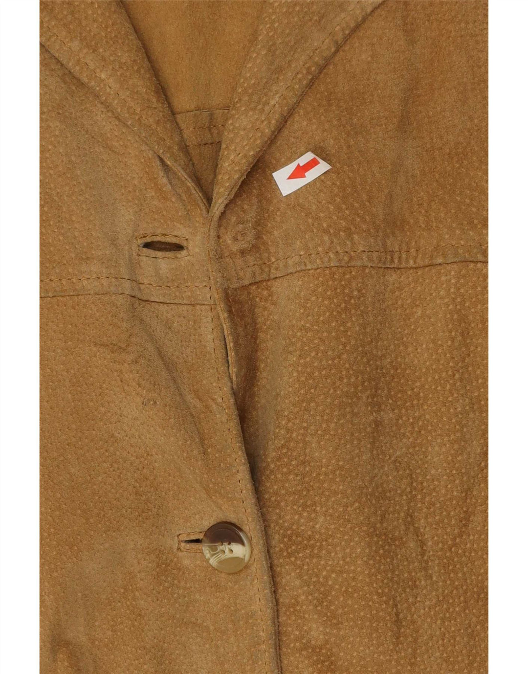 Soprabito vintage da donna in pelle scamosciata IT 44 in pelle beige medio