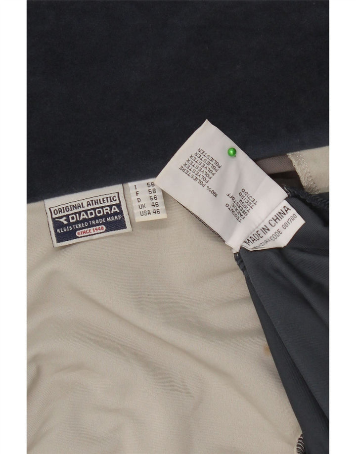 Giacca da tuta da uomo Diadora UK 46 XL Poliestere color block grigio