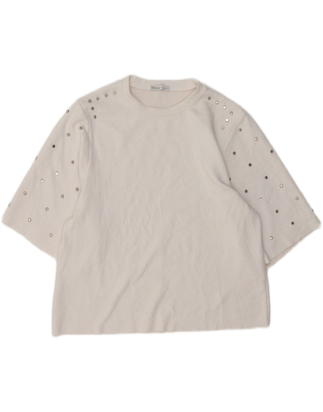 Camicetta Zara Da Donna Top UK 10 Piccola Bianca