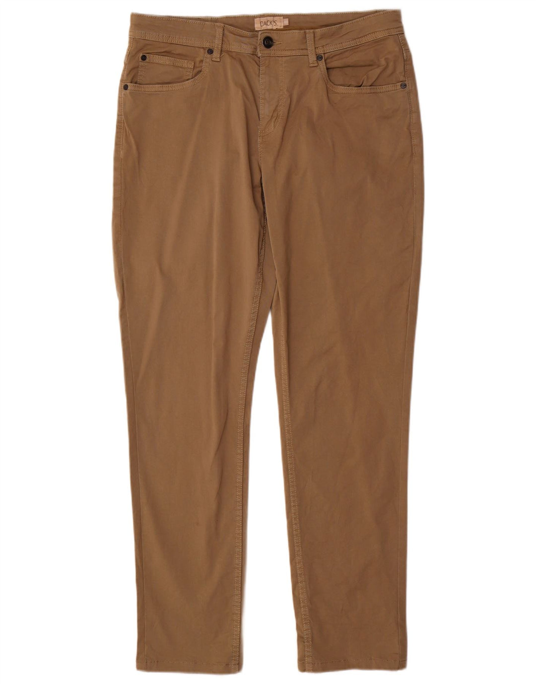 Pantaloni casual slim da uomo di Dack IT 48 Medium W34 L31 Cotone marrone