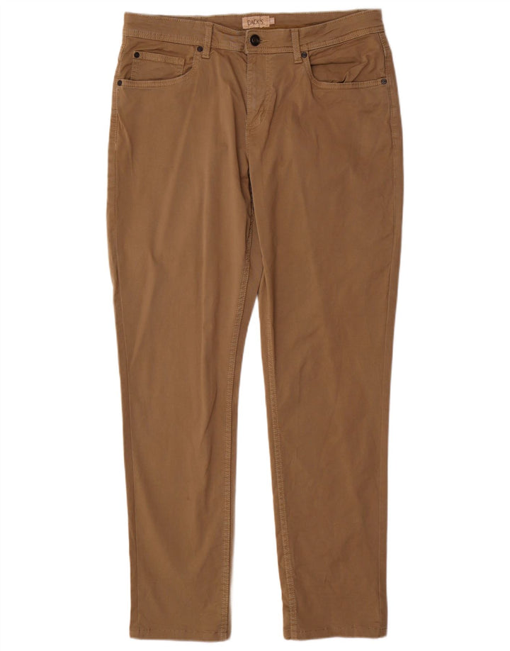 Pantaloni casual slim da uomo di Dack IT 48 Medium W34 L31 Cotone marrone