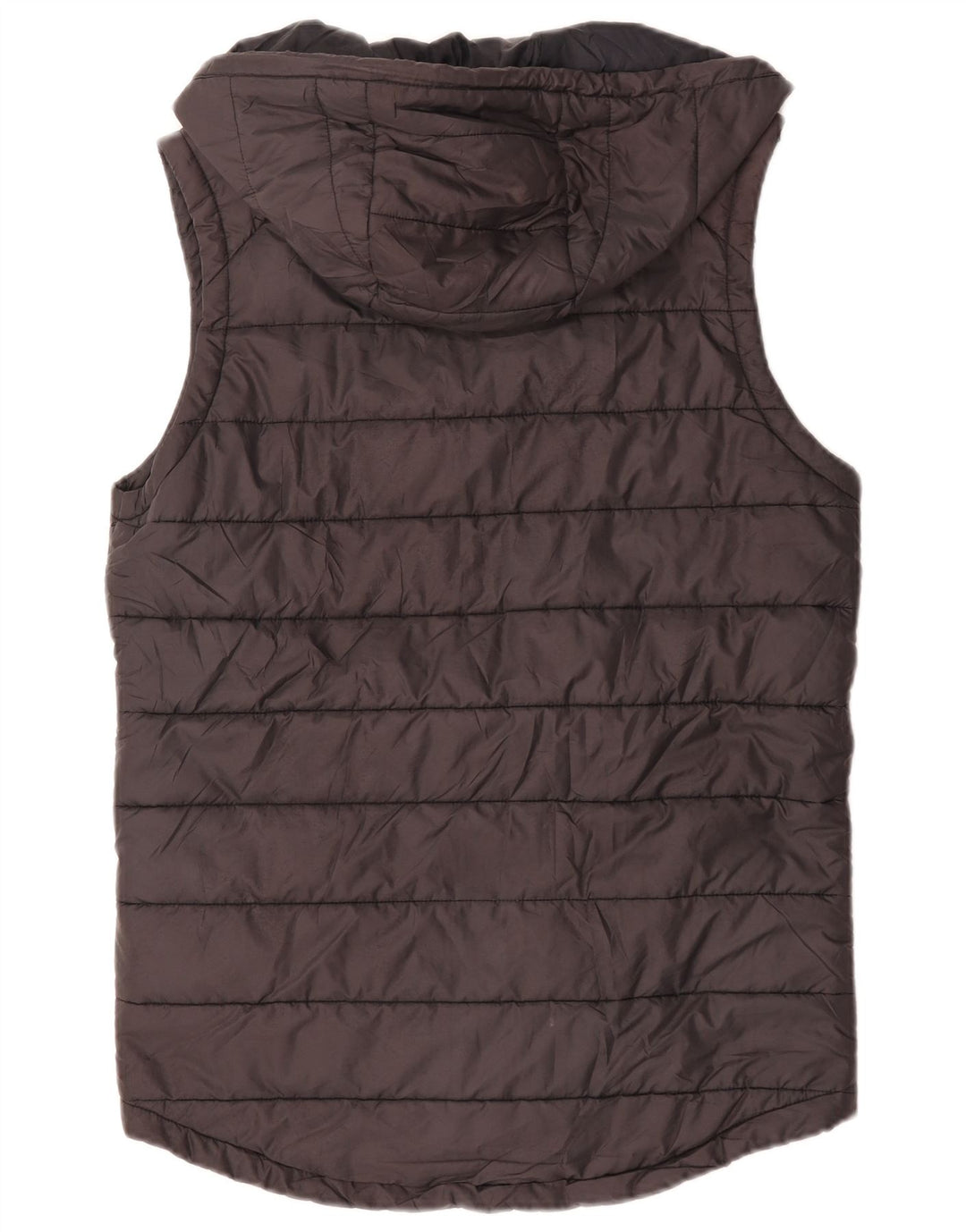 Gilet imbottito con cappuccio Nike da uomo UK 36 piccolo poliestere nero