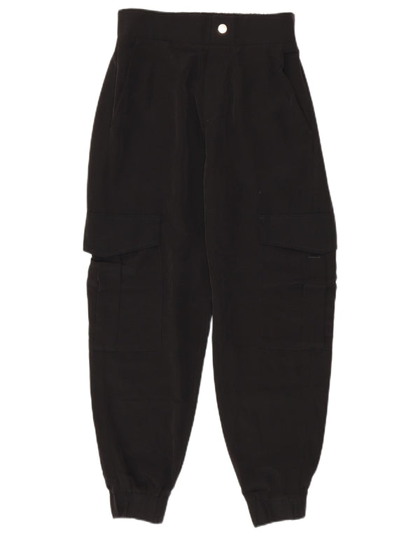 Pantaloni cargo da jogging da donna Zara XS W24 L25 poliestere nero