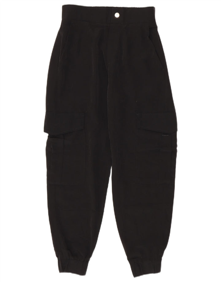 Pantaloni cargo da jogging da donna Zara XS W24 L25 poliestere nero