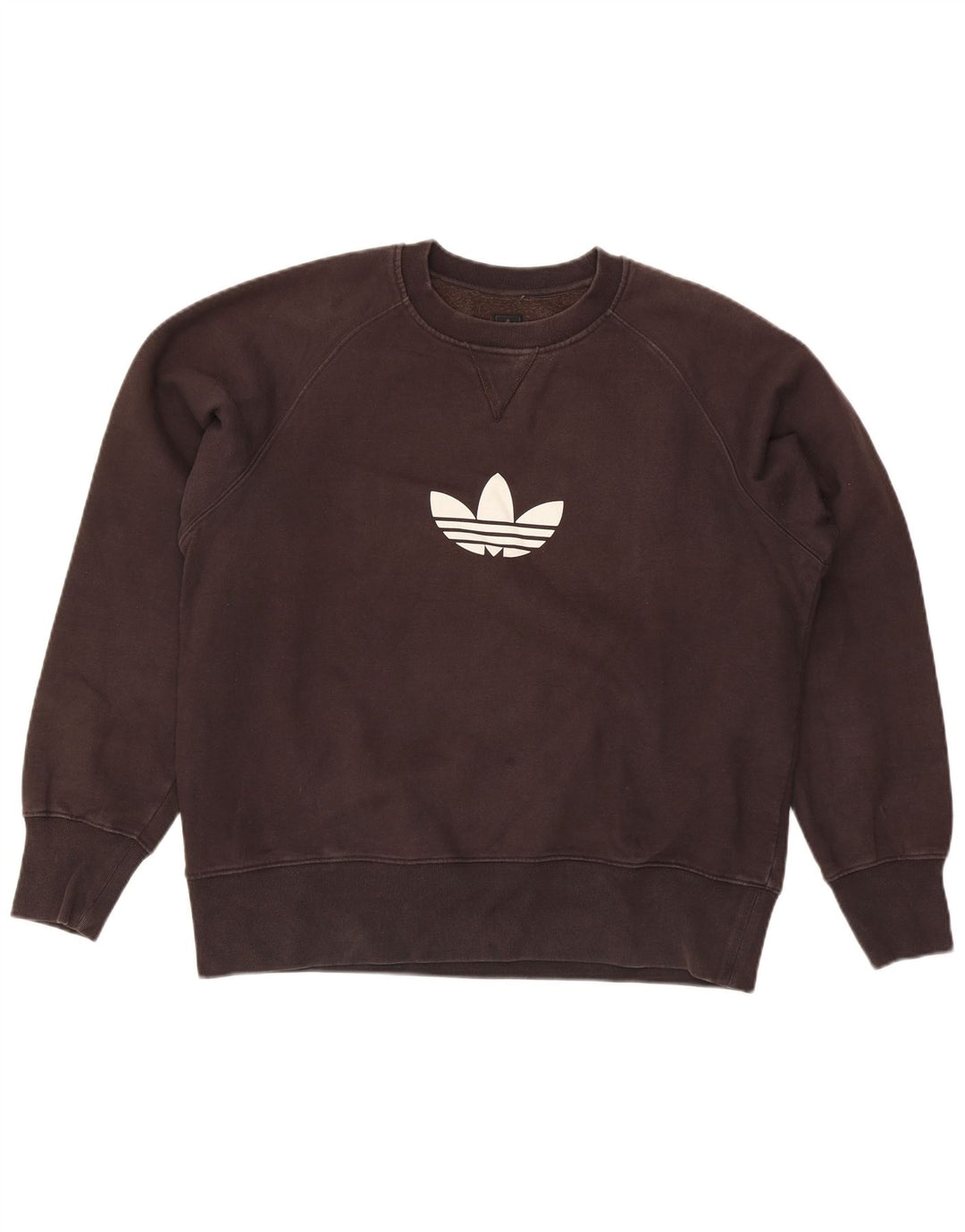 Felpa grafica da uomo Adidas Jumper XL in cotone marrone