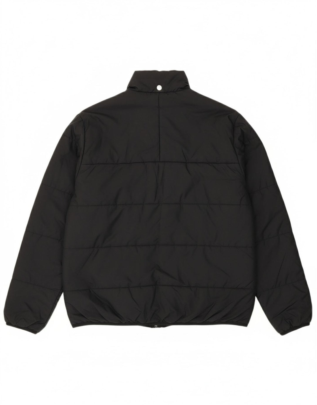 ADIDAS Boys Graphic Padded Jacket 13-14 Years Black Polyester