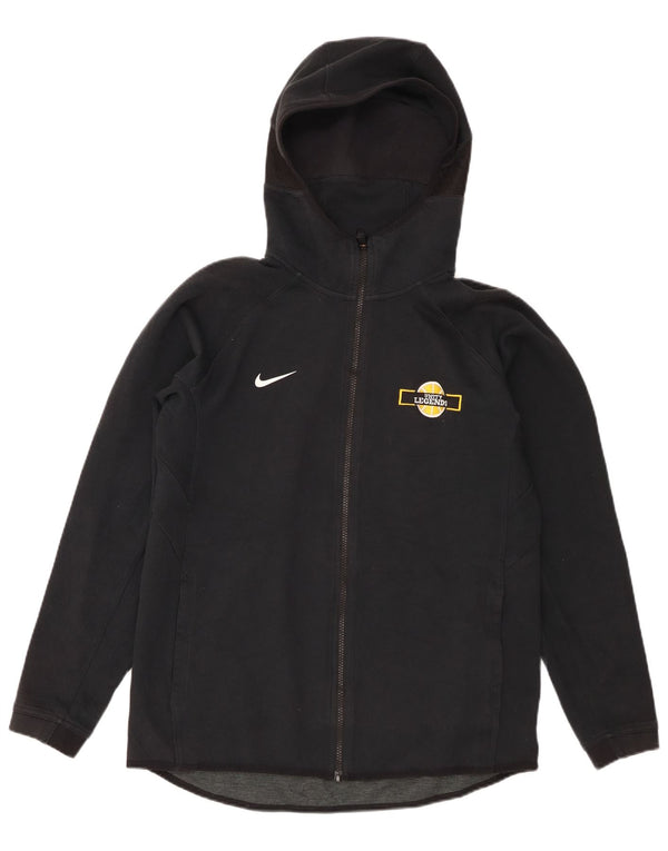 Felpa con cappuccio e zip grafica Nike Unity Legends da uomo in poliestere nero medio