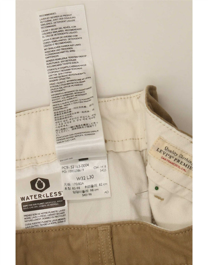 Pantaloni chino dritti da uomo Levi's W32 L30 in cotone beige