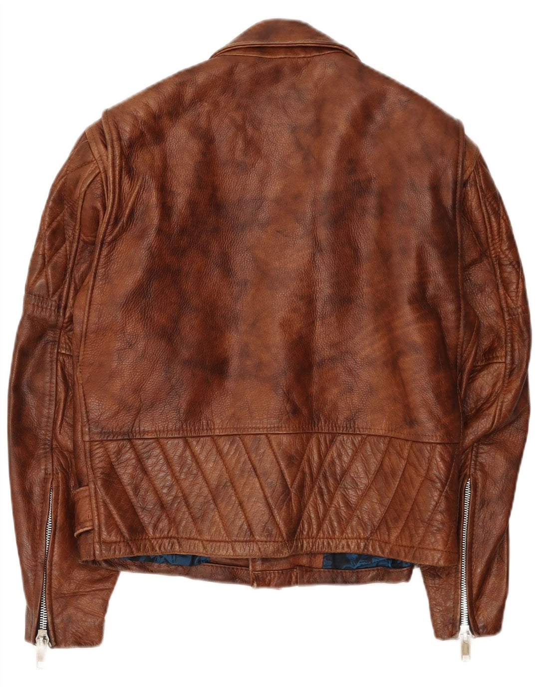 Giacca da motociclista in pelle da uomo Easyriders UK 36 piccola marrone